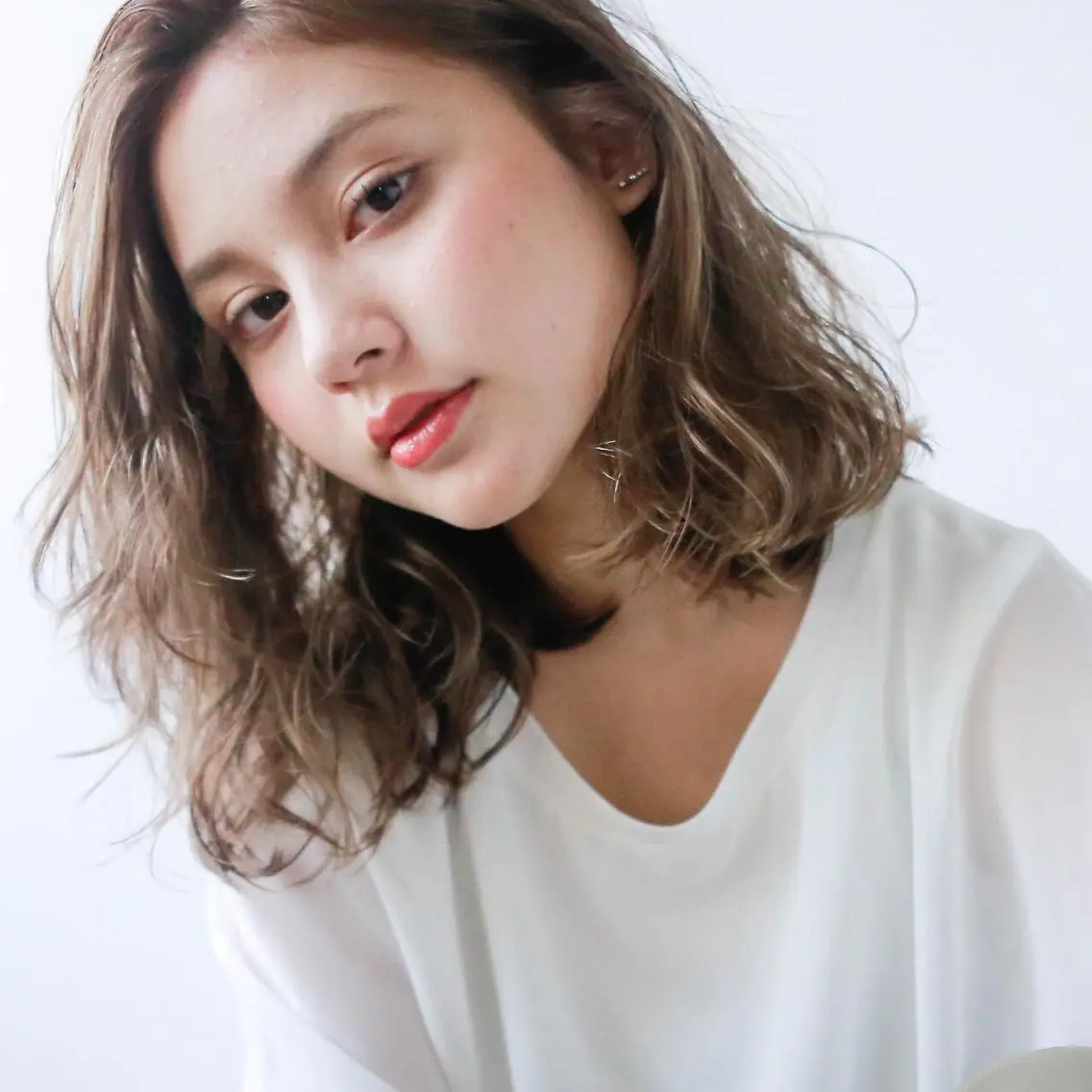 ミディアム カラー レイヤー暖色カラー 池袋Yamamotoのヘアスタイル