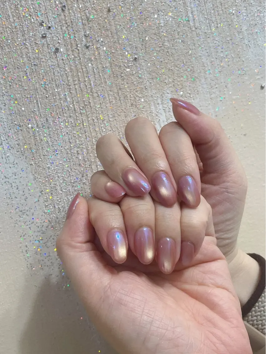 new!水光ネイル(ミラー×マグネット)💅オフなしの写真
