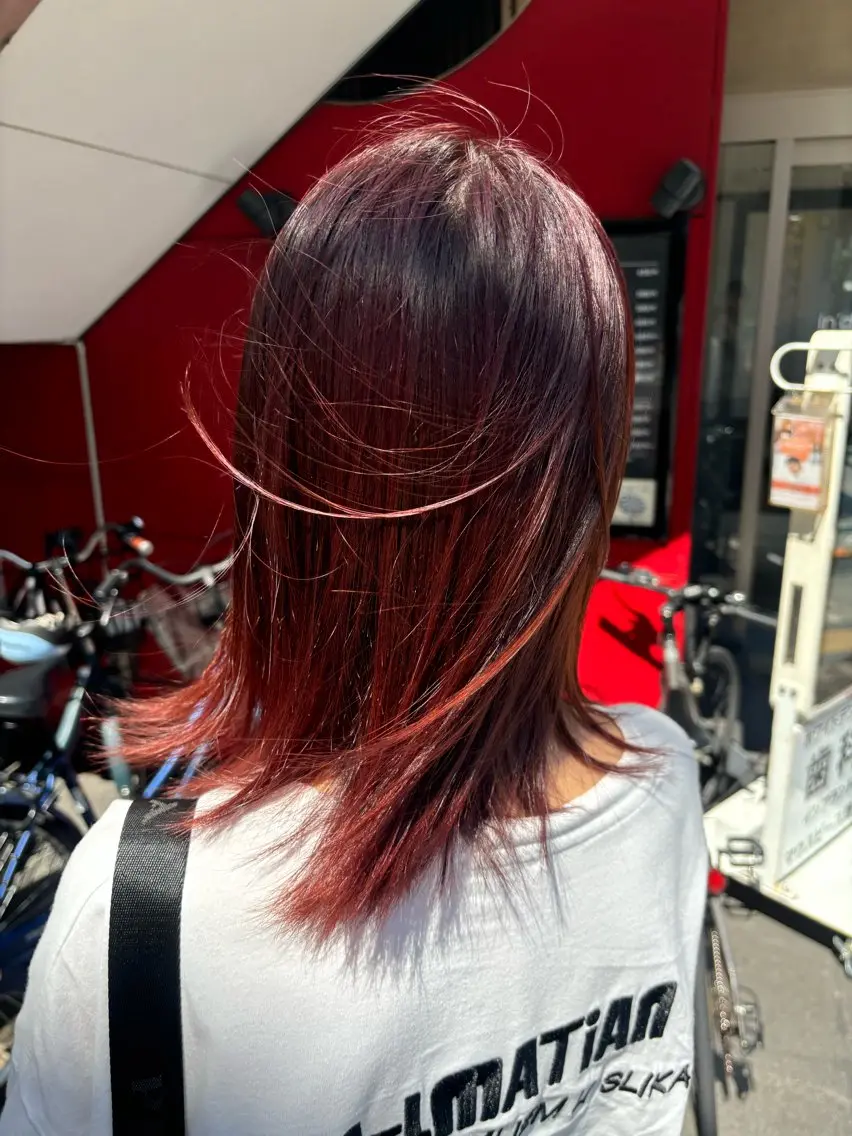 カラー ヘアカラー トリートメント サカウエ 透明感カラー🫧のヘアスタイル