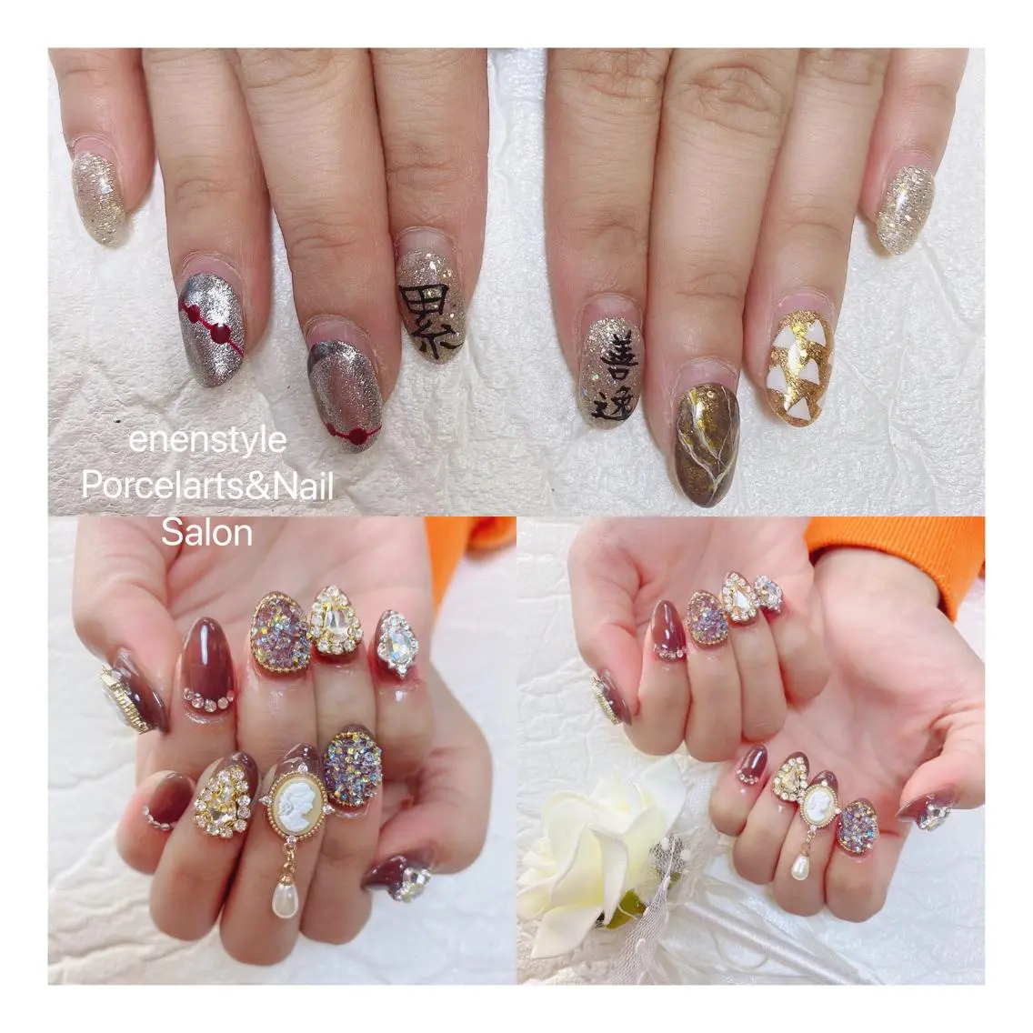 ミディアム ネイル 🐾enen style 🐾のネイルデザイン