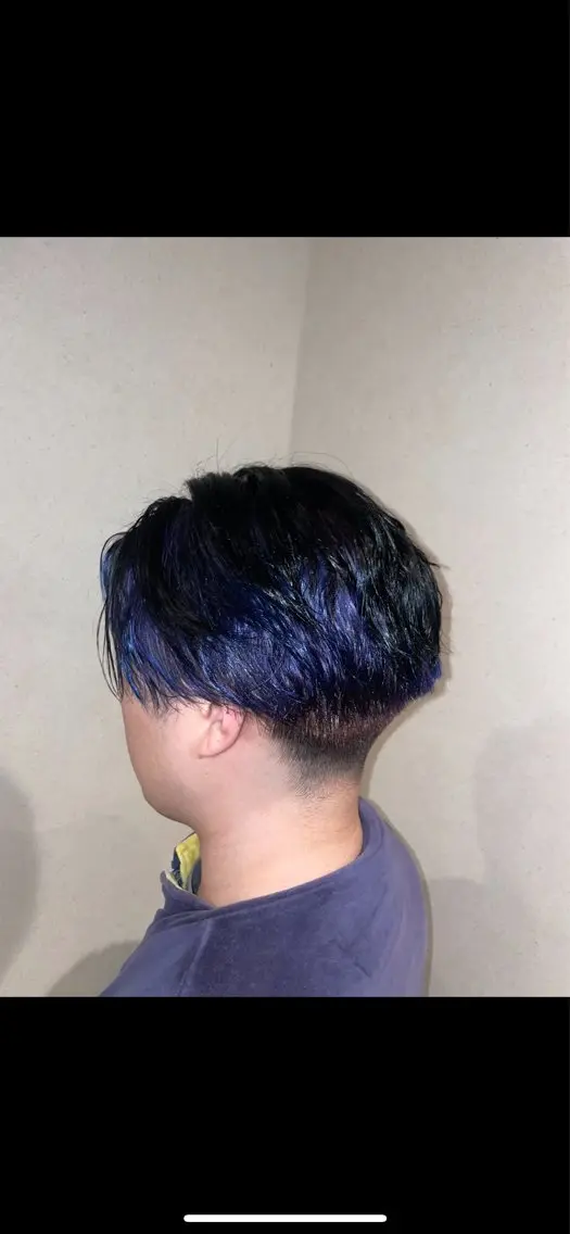 カラー メンズ ブルーカラー EARTH菊名店👾 ひらのすぐるのヘアスタイル