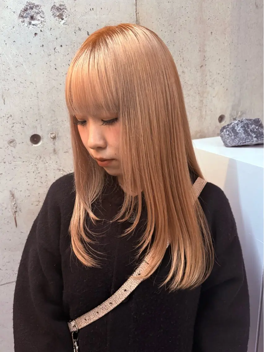 新規様限定★50%オフ🎵ブリーチ1回+オンカラー(肩上)の写真
