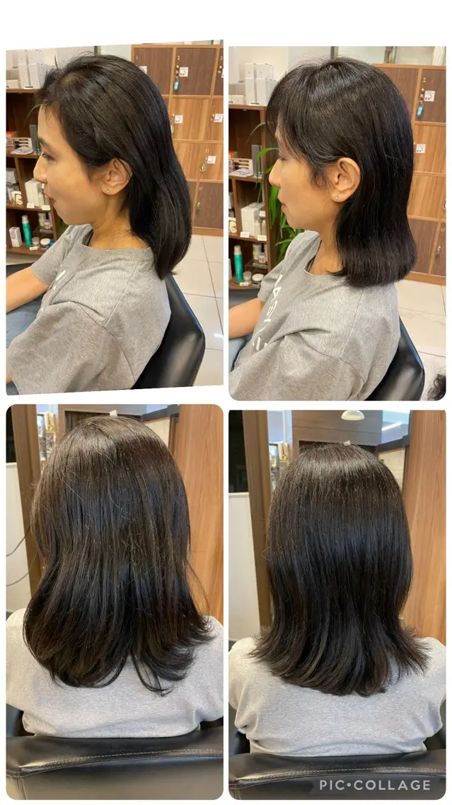 ミディアム 顔周りカット 似合わせカット jouir_ yukiのヘアスタイル
