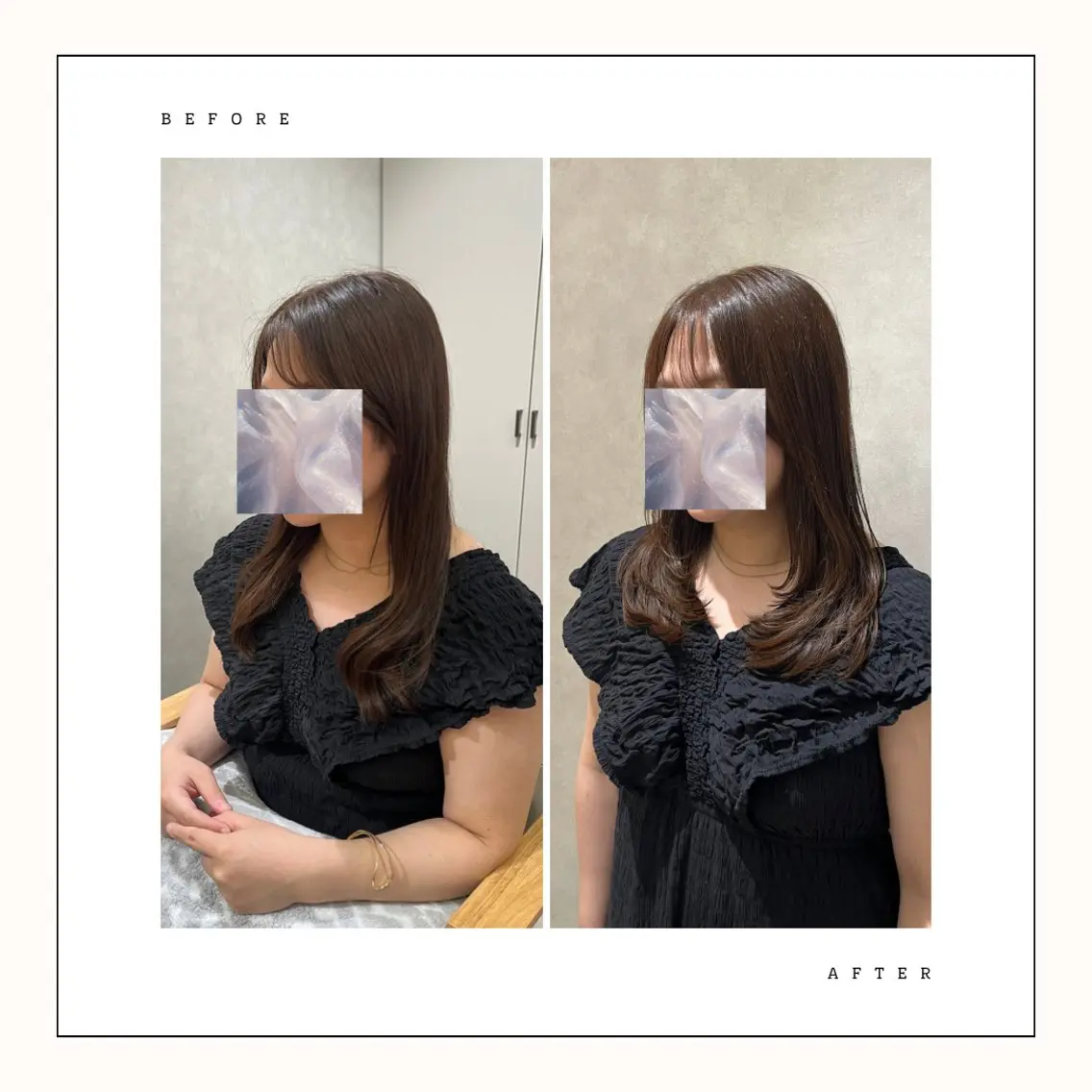 セミロング レイヤーカット 透明感カラー🪽/ 個室スパ🫧/はるかのヘアスタイル