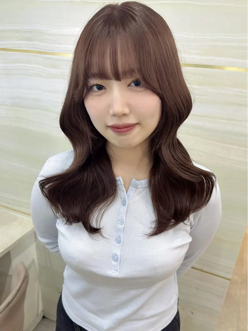 ロング カラー ヘアカラー トリートメント 🍒さき🍒大宮/ 透明感カラーのヘアスタイル