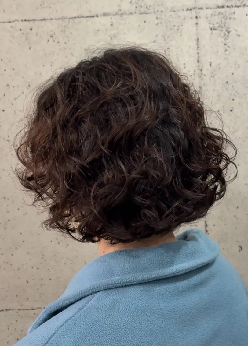 ミディアム パーマ ミディアムパーマ ボブ デジタルパーマ 大澤 直也のヘアスタイル