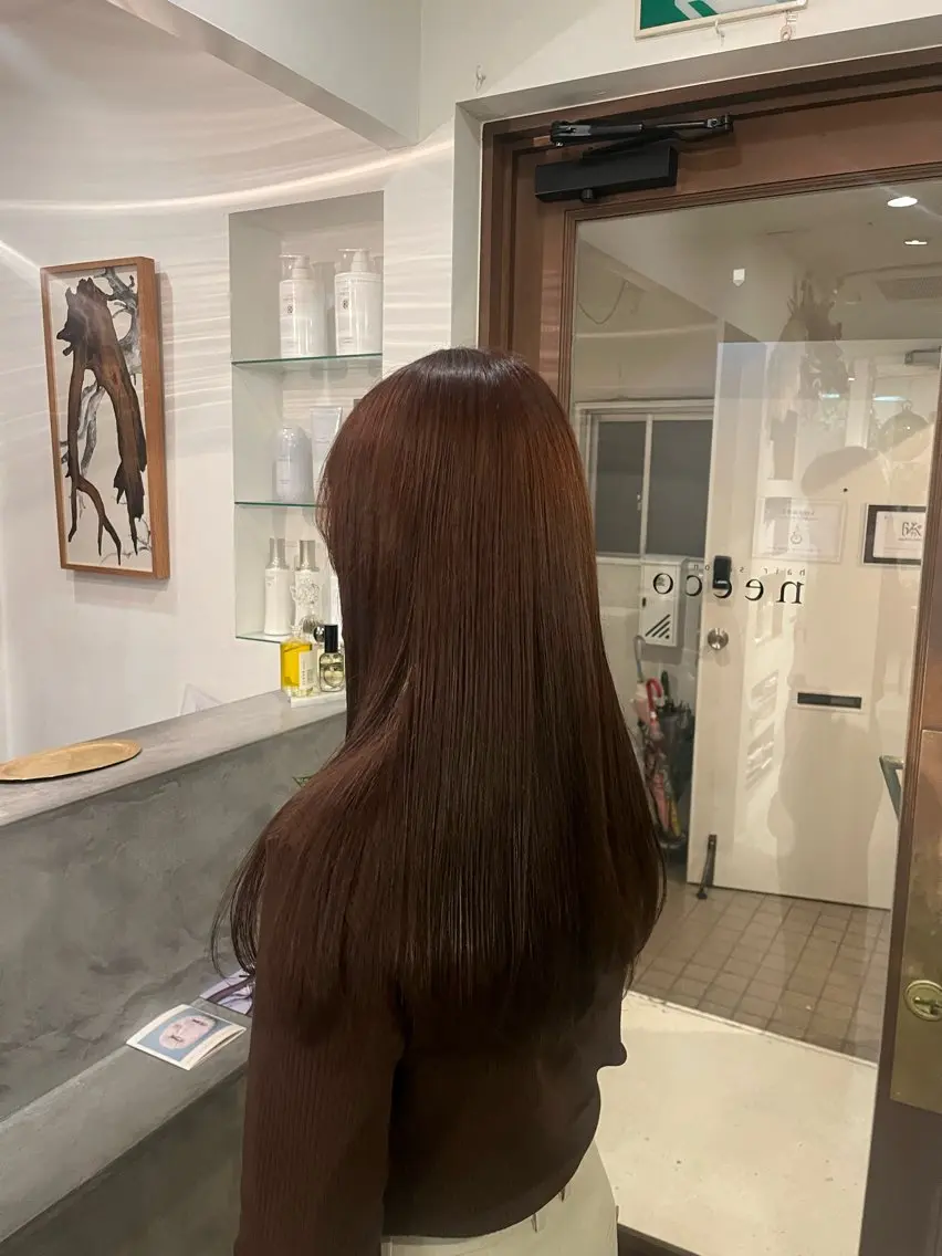 ロング カット ヘアカラー 柴田 さくらのヘアスタイル