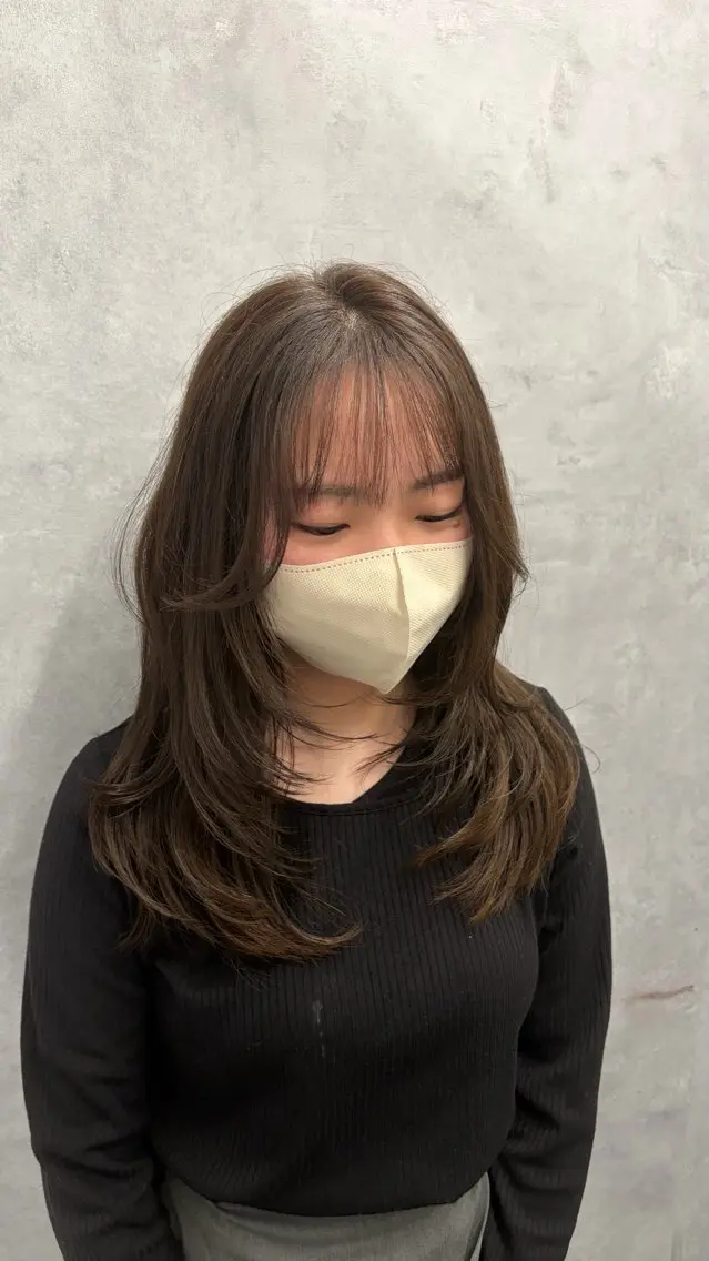 セミロング レイヤーカット カット ヘアカラー トリートメント number_mai 🪽のヘアスタイル