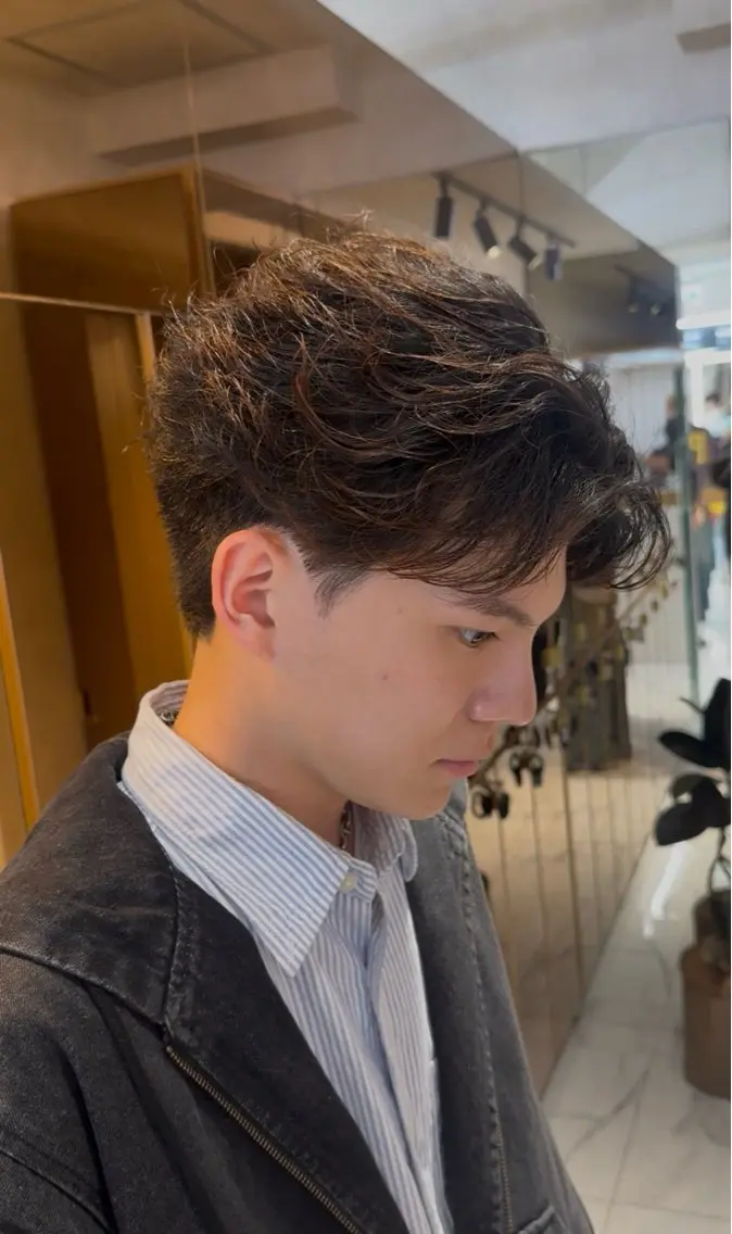 似合わせメンズカット+ニュアンスパーマorフェザーパーマの写真