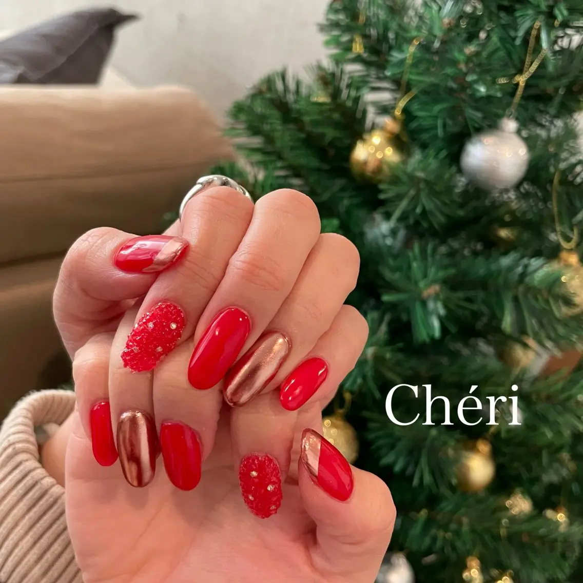 ネイル ミラーネイル Chéri［シェリ］ nail salonのネイルデザイン
