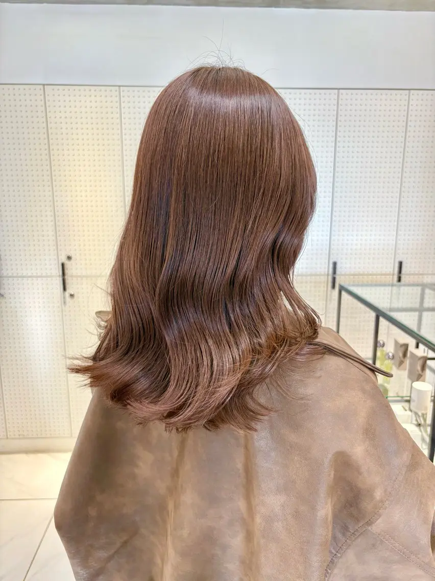 セミロング ヘアカラー トリートメント 🎀ヘアセット透明感 /REINA🎀のヘアスタイル