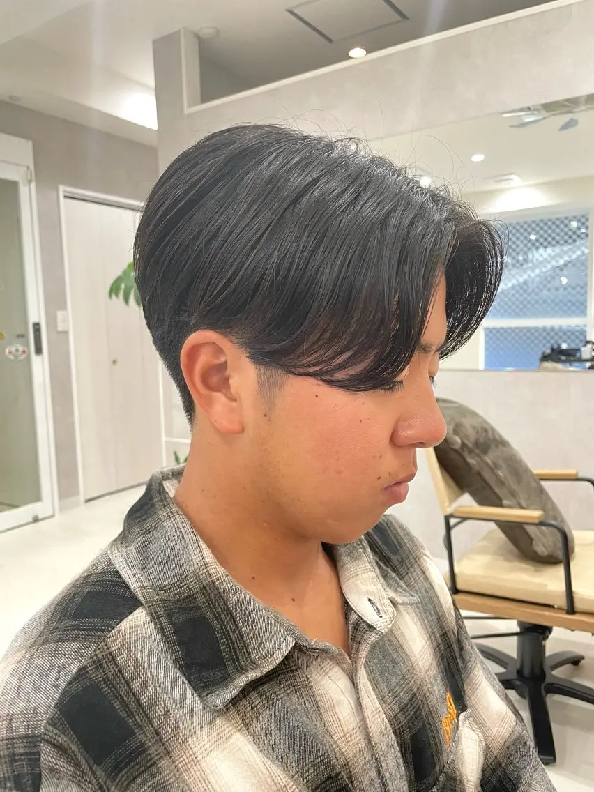 【ニュアンスストレート】men'sカット+縮毛矯正（パーマ落とし）+2STEPトリートメントの写真
