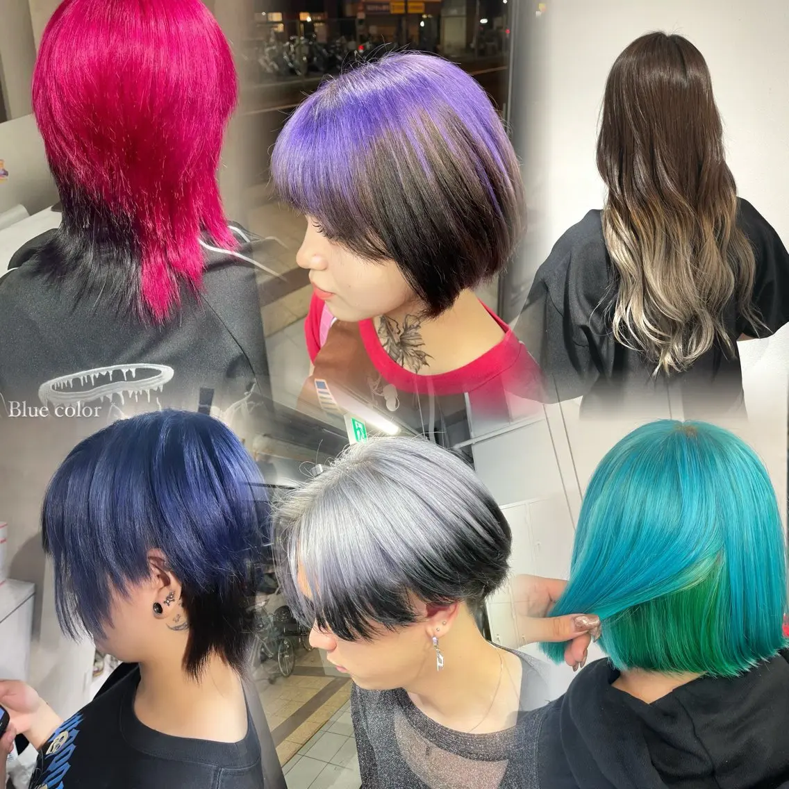 🩵デザインカラー　(ブリーチ＋カラー) ¥13000の写真