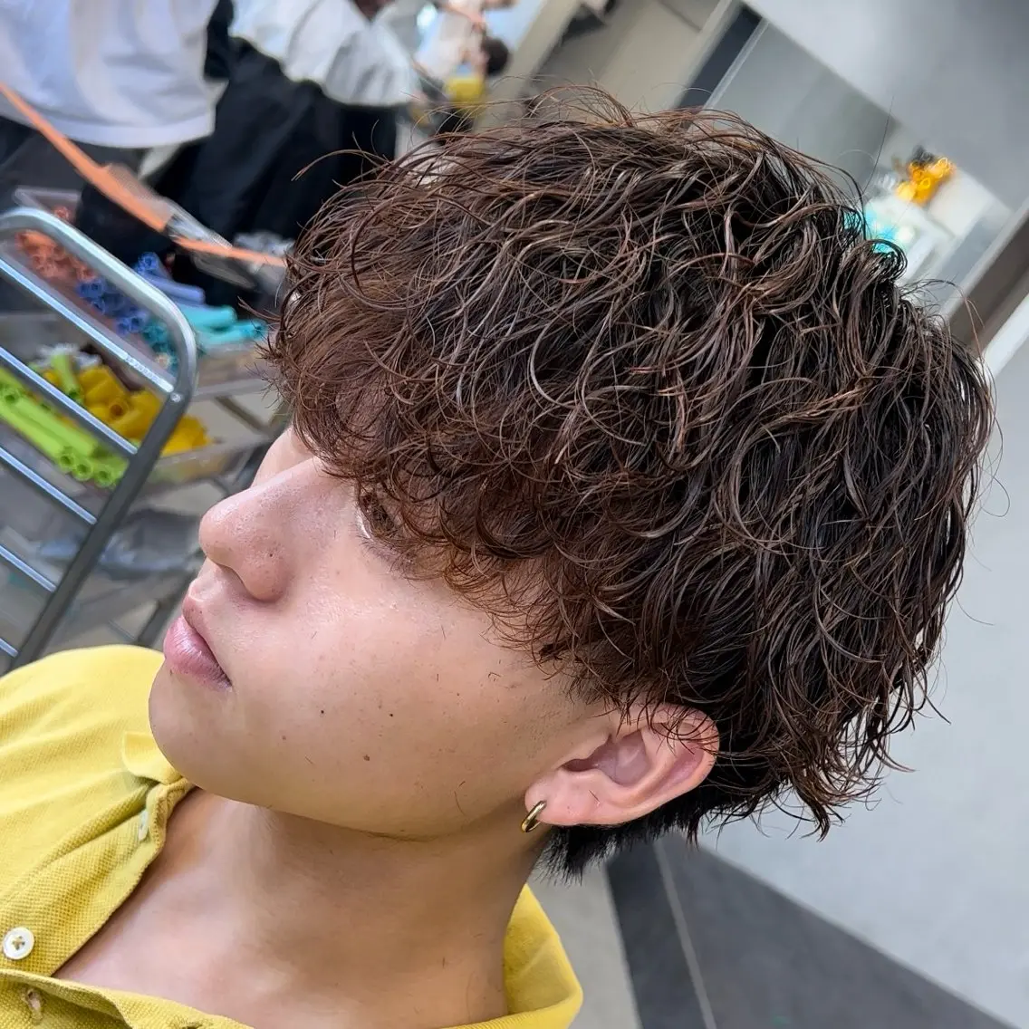 ショート パーマ メンズ 波巻きパーマ 松下 友希 【fifth】のヘアスタイル