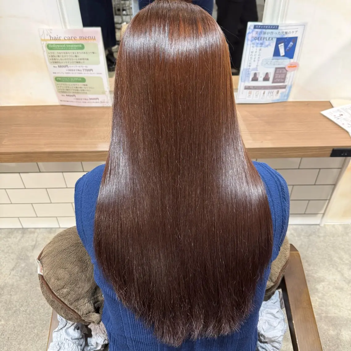 ロング パーマ 縮毛矯正 縮毛矯正 野崎 桃実のヘアスタイル