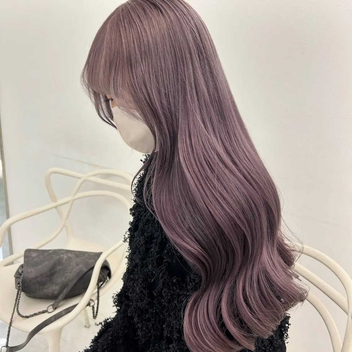ロング ヘアカラー トリートメント 淡色ラベンダー♡ ニーナ🎀🦙のヘアスタイル