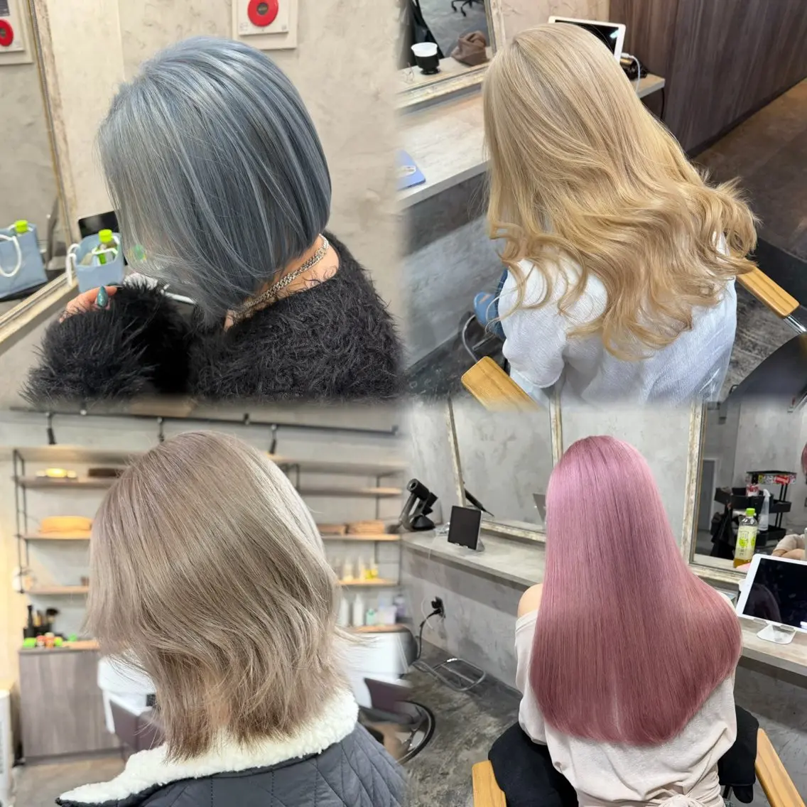 ロング カット ヘアカラー トリートメント 横浜🦋ハイトーン 🫐シャドウルーツのヘアスタイル