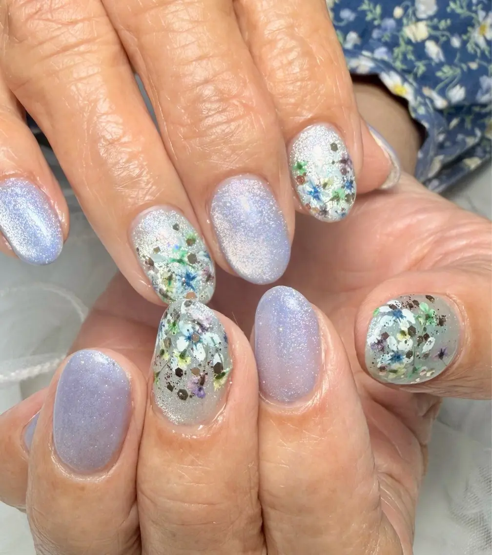 ネイル アートネイル チークネイル フラッシュネイル フラッシュマグ フレンチネイル Mai’s nailのネイルデザイン