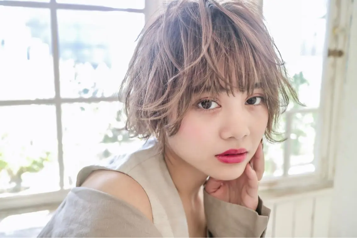 ショート カラー パーマ ヘアアレンジ 似合わせhair🔸 アサダ タカコ🔸のヘアスタイル