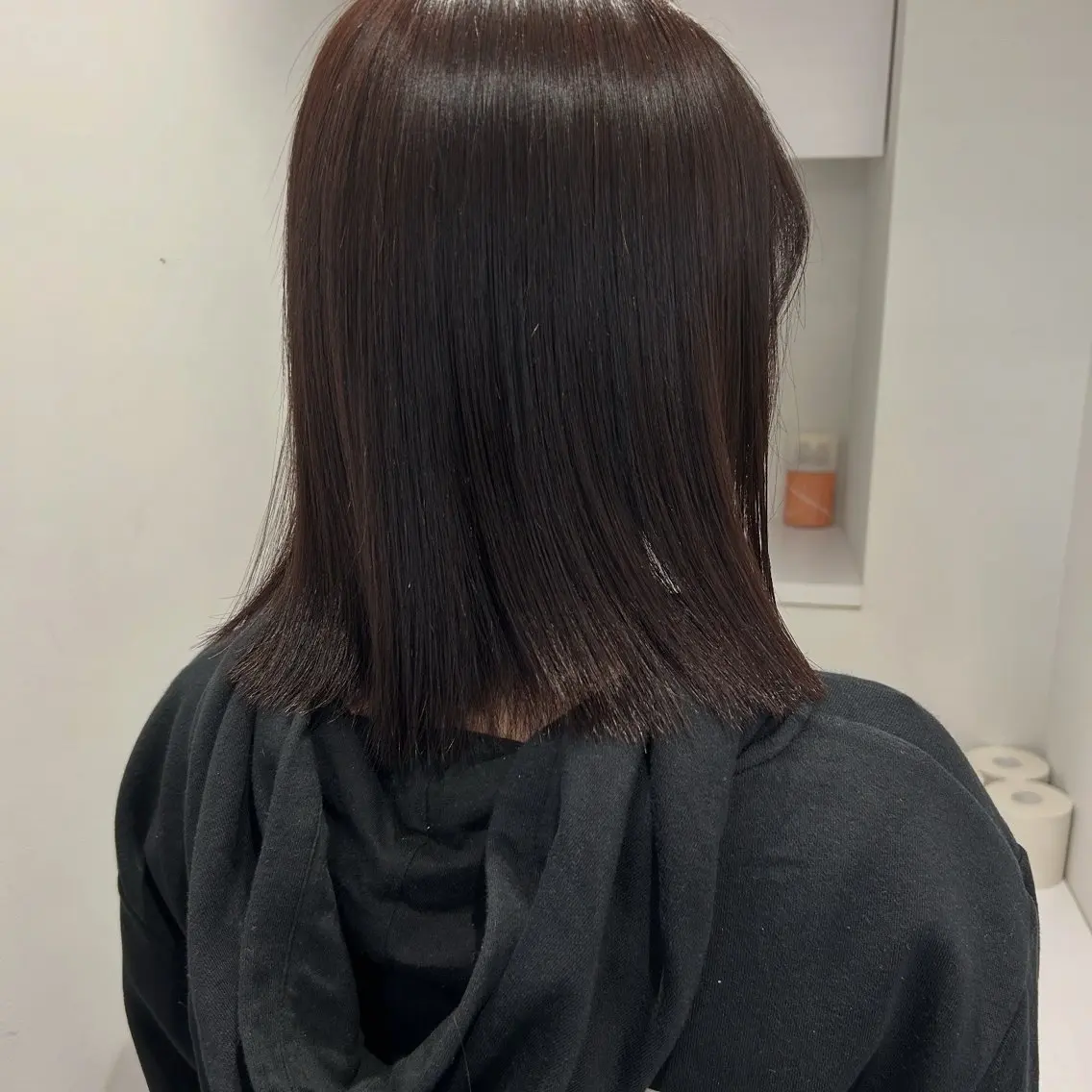 ミディアム ヘアカラー トリートメント ハルカ 縮毛矯正🧤 レイヤーモデル募集のヘアスタイル