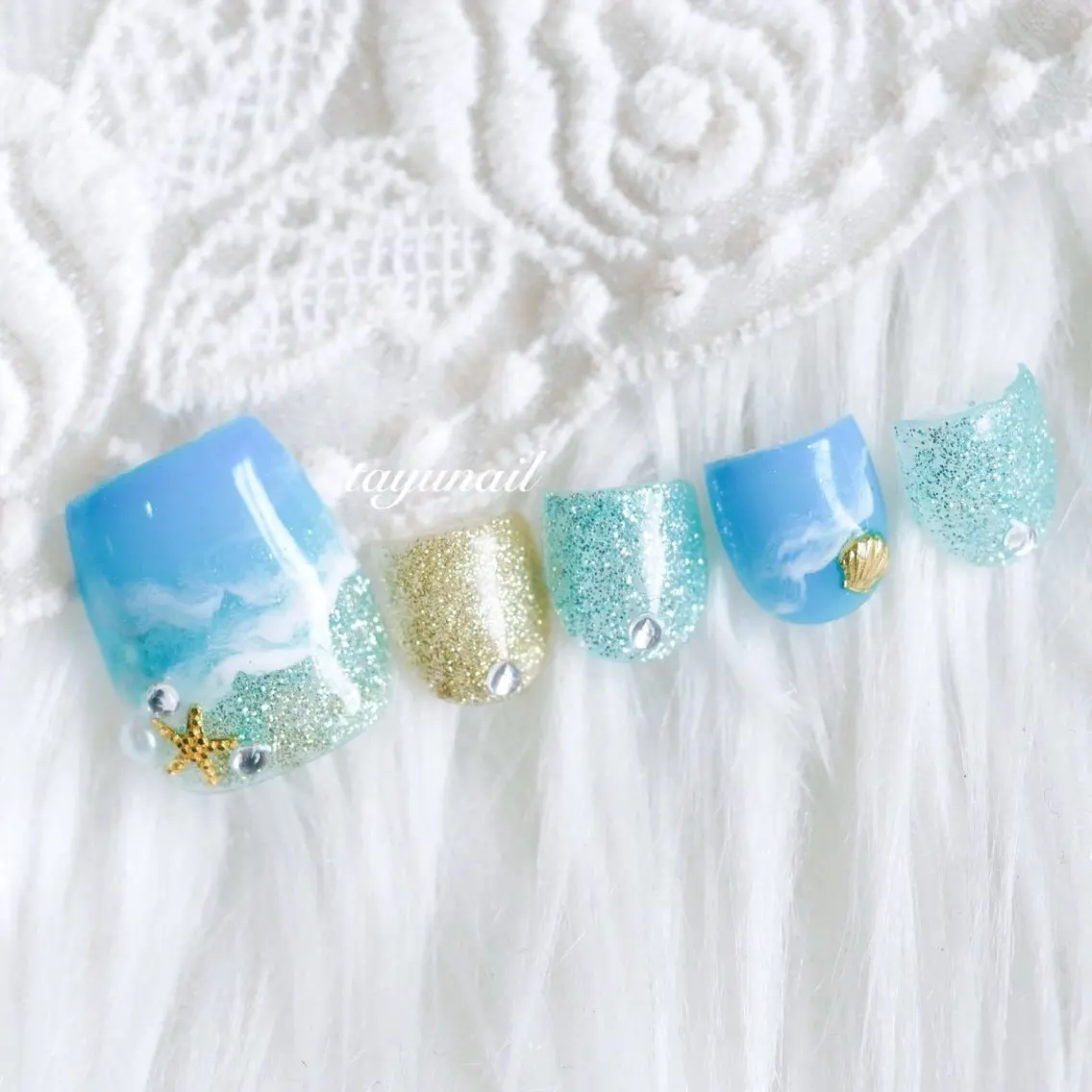 ネイル アートネイル ジェルネイル パラジェル フットネイル ネイルサロン 【たゆnail】のネイルデザイン