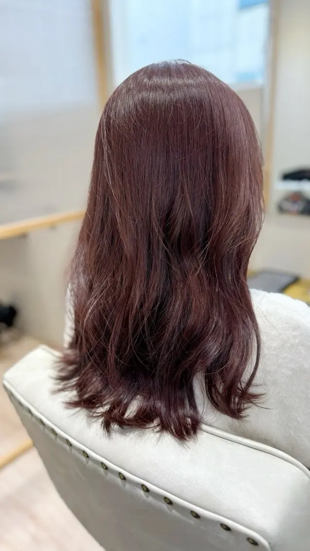 ロング カラー ブラウンカラー ピンクカラー ピンクブラウン カット ヘアカラー トリートメント 髙橋 誉英のヘアスタイル