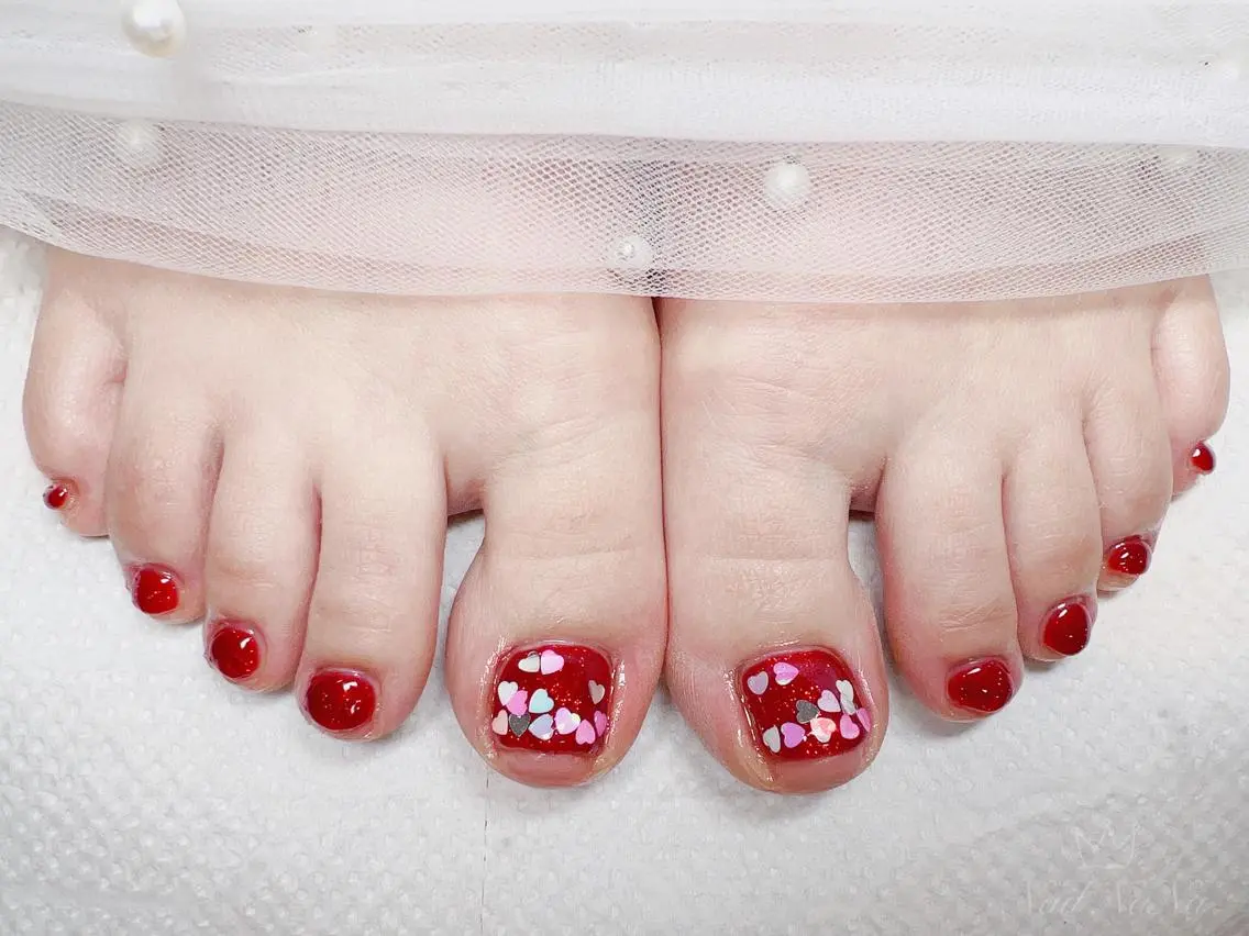 ショート カラー ネイル フットネイル Nail NaNaのネイルデザイン