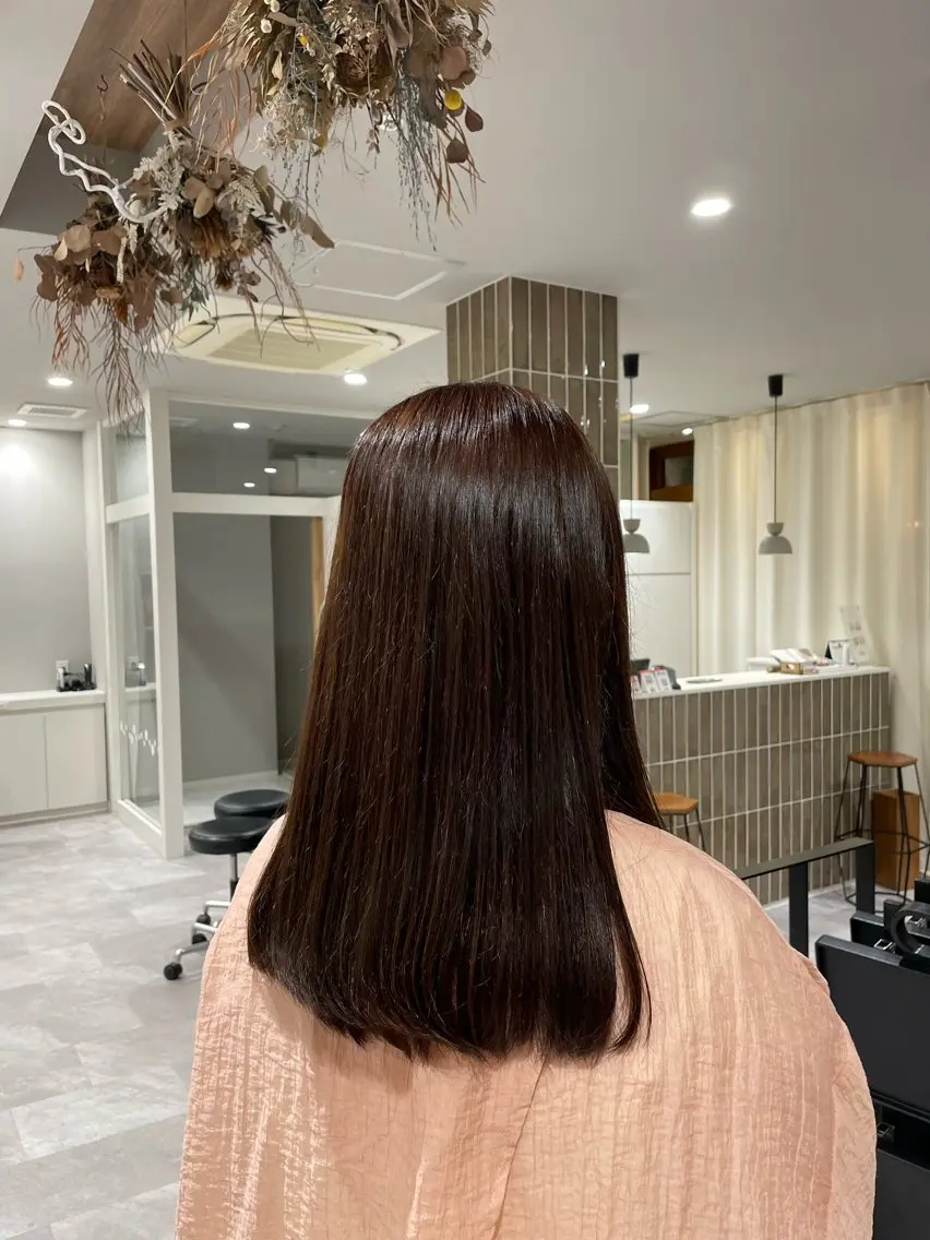 カラー ブリーチ ブラウンカラー ブリーチなしカラー ピンクカラー anrioMAR / 木村のヘアスタイル