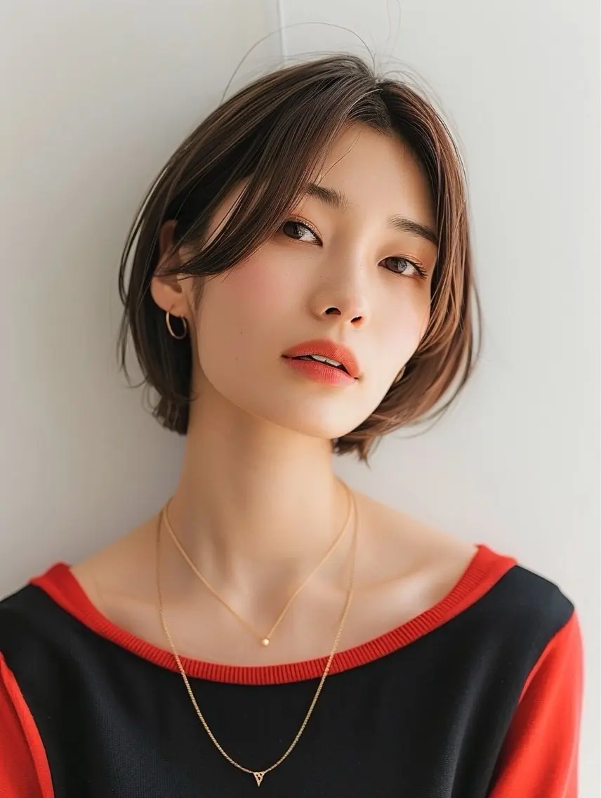 ショート カット ヘアカラー トリートメント 銀座/レイヤー 🌷nonoka🌷のヘアスタイル