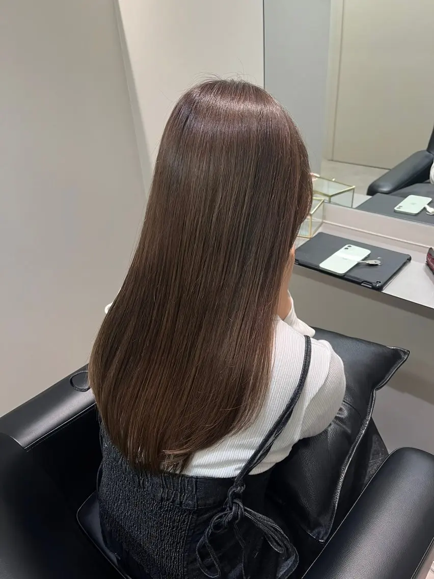ロング 縮毛矯正 トリートメント レイヤーカット🖤 SAYAのヘアスタイル