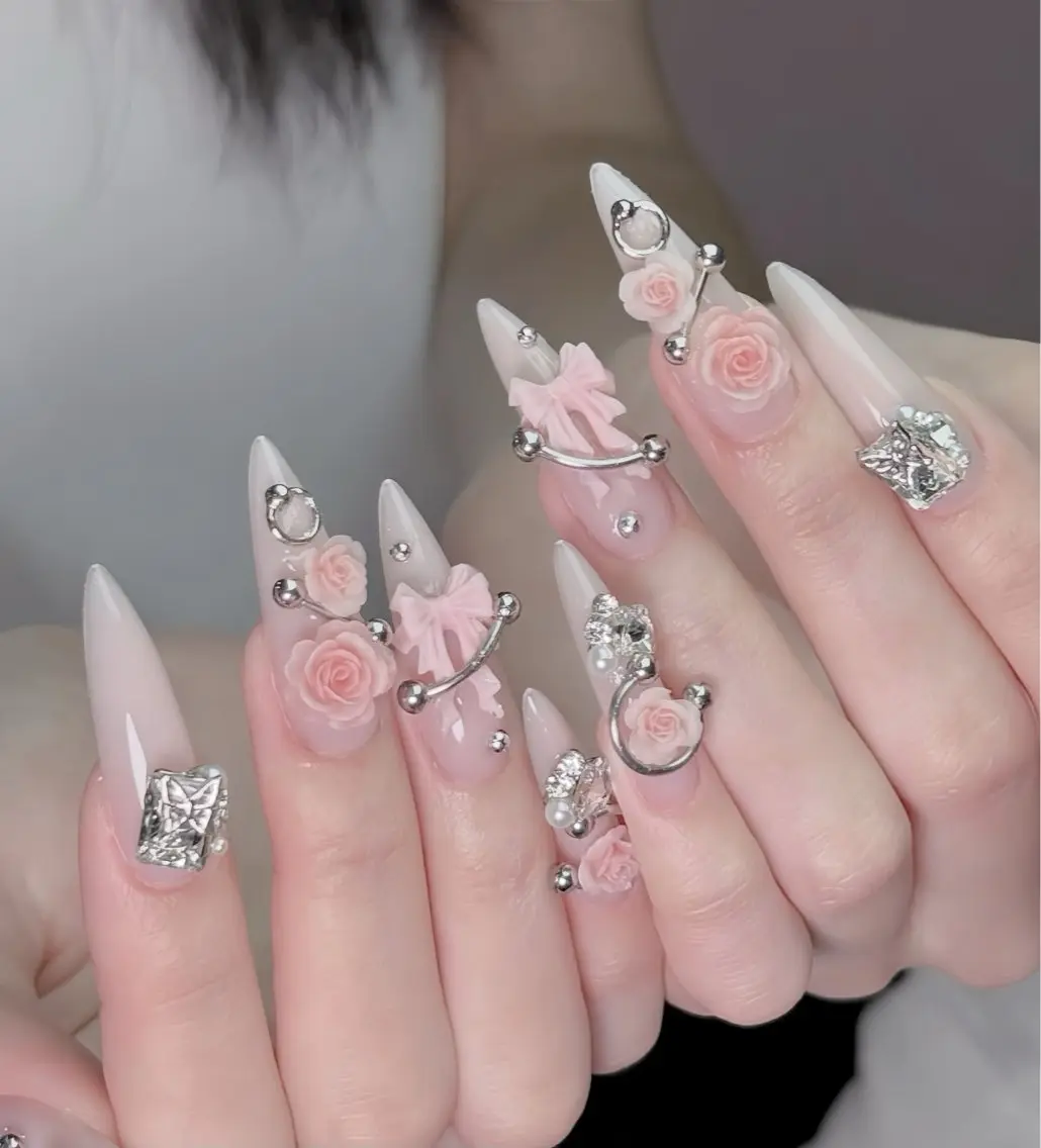 ネイル オーロラネイル ブルー フットネイル ジェルネイル 氷ネイル・うるうるネイル ハンドネイル Rin Nail 新大久保店のネイルデザイン
