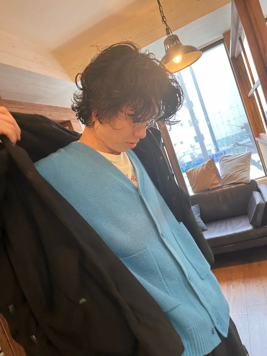 メンズカット＋クリームパーマ🟡炭酸シャンプー付き🙆‍♂️💈の写真