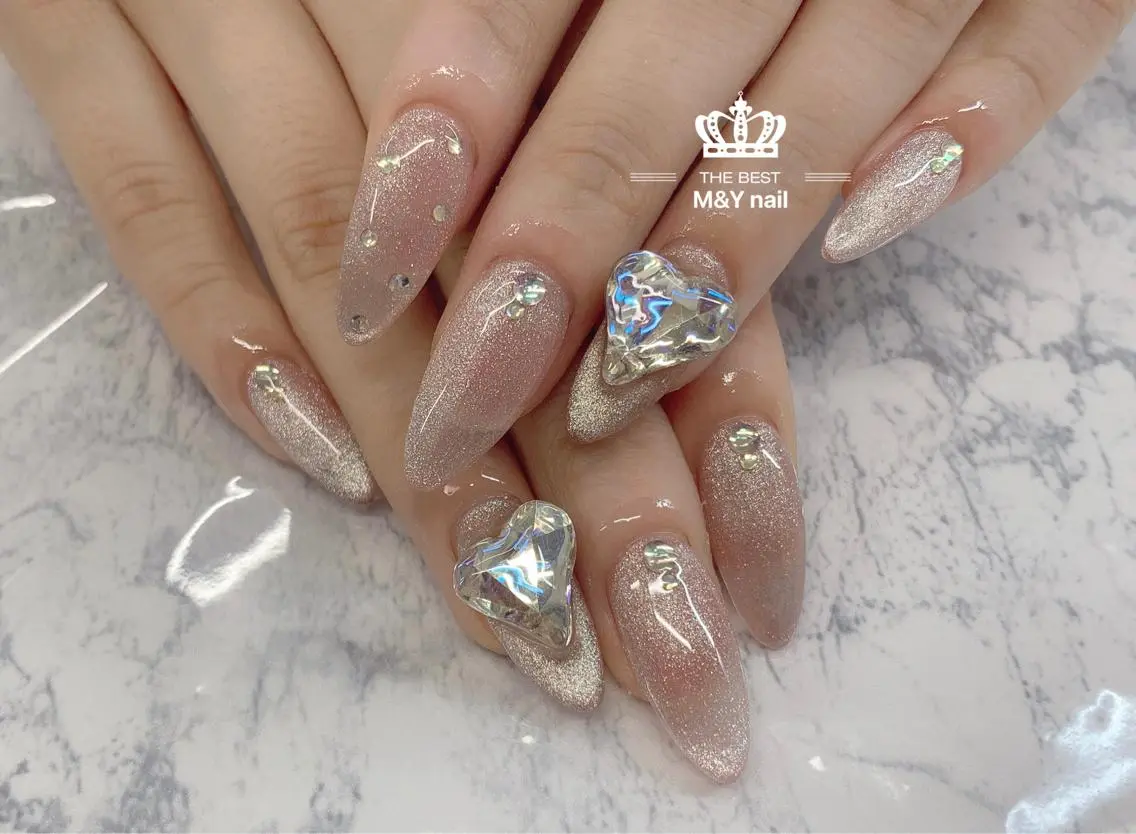 ネイル ハート ハンドネイル M&Y NailSalonのネイルデザイン