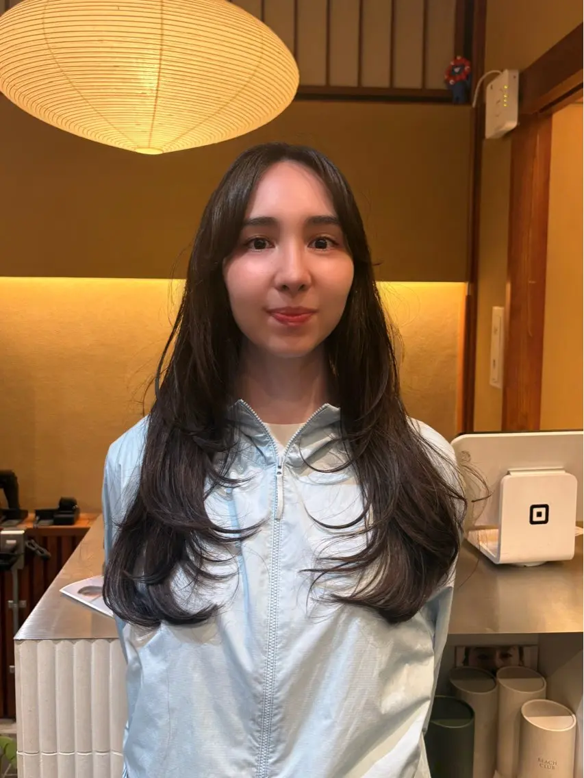 ロング レイヤーカット 似合わせカット カット saho ⟡.·のヘアスタイル