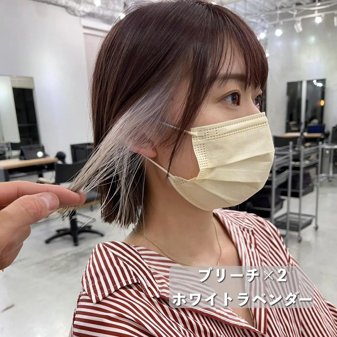 ショート カラー ベージュカラー ブリーチ ホワイトベージュ ブリーチダブルカラー 【koide】のヘアスタイル
