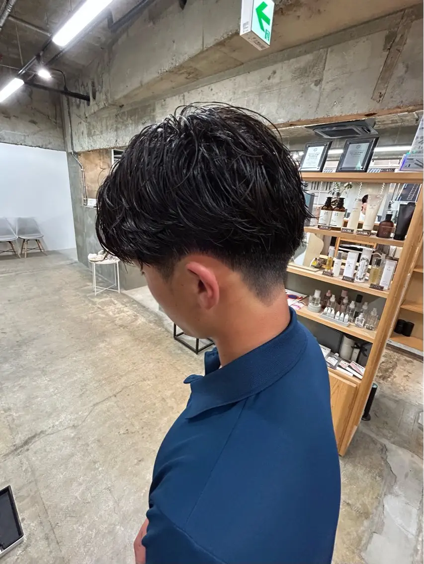 ショート パーマ メンズ カット パーマ 🌹スポットパーマ 🌹韓国風/ユーキのヘアスタイル