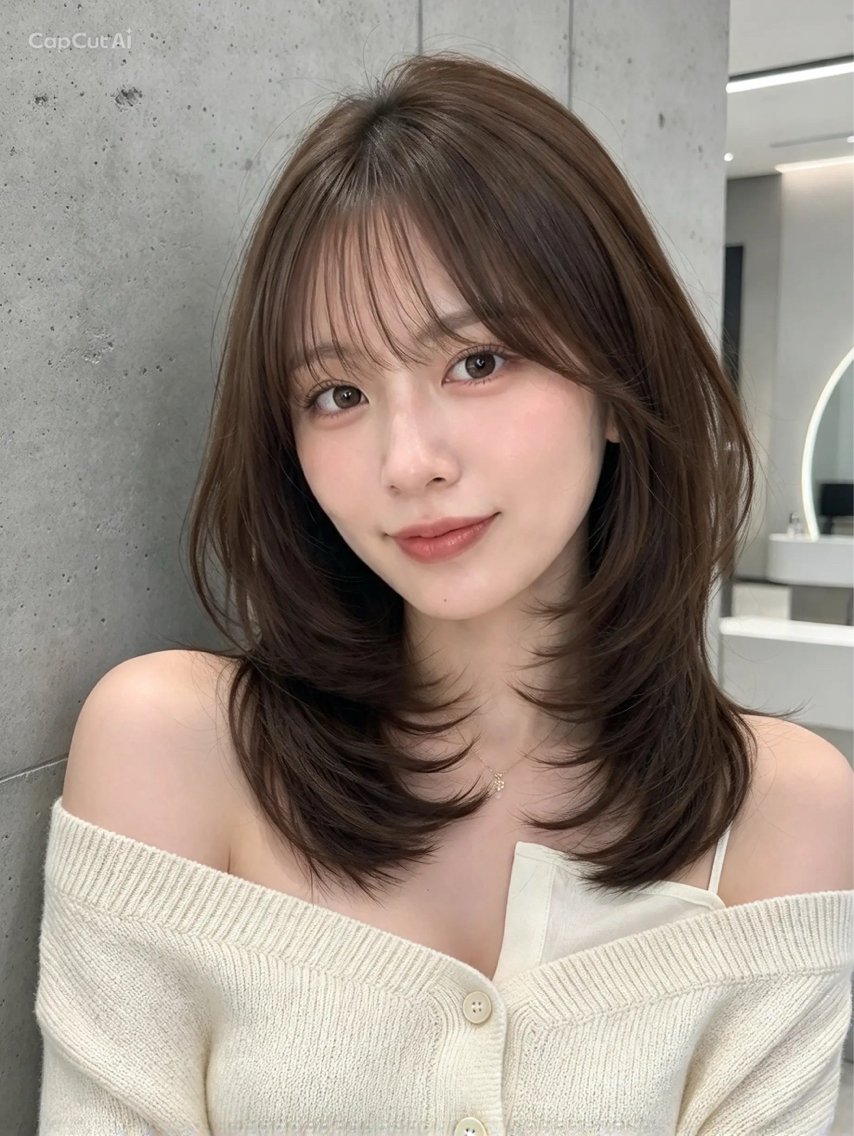 セミロング 神戸/karina /レイヤー/顔まわりのヘアスタイル