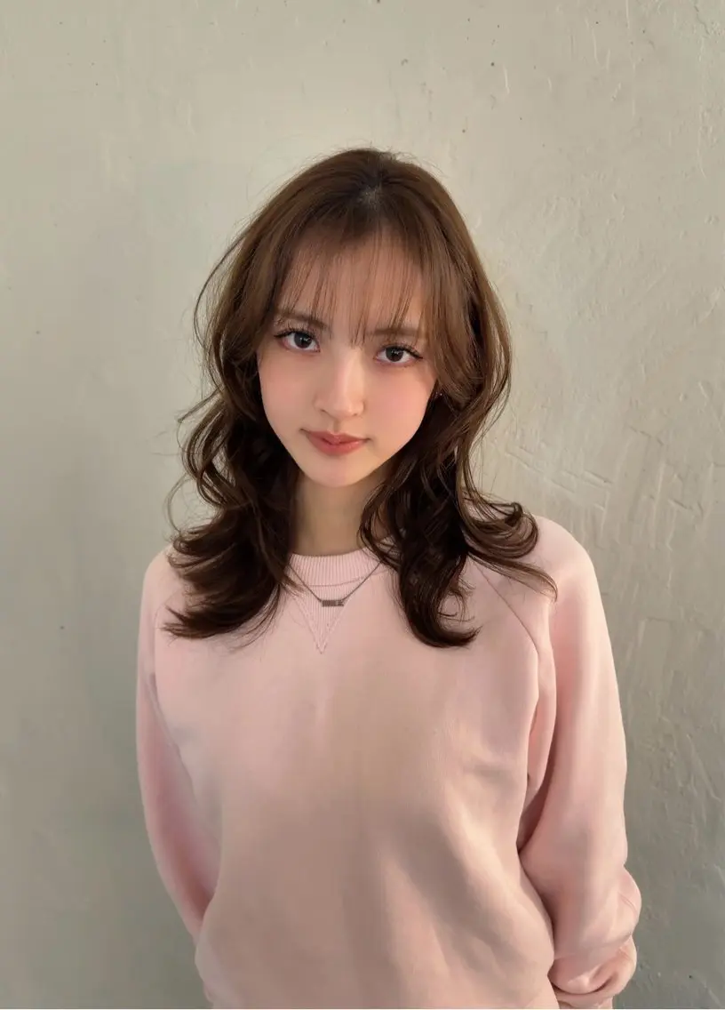 セミロング レイヤーカット カット Junmi/ﾁｶｼﾂ /堀江のヘアスタイル