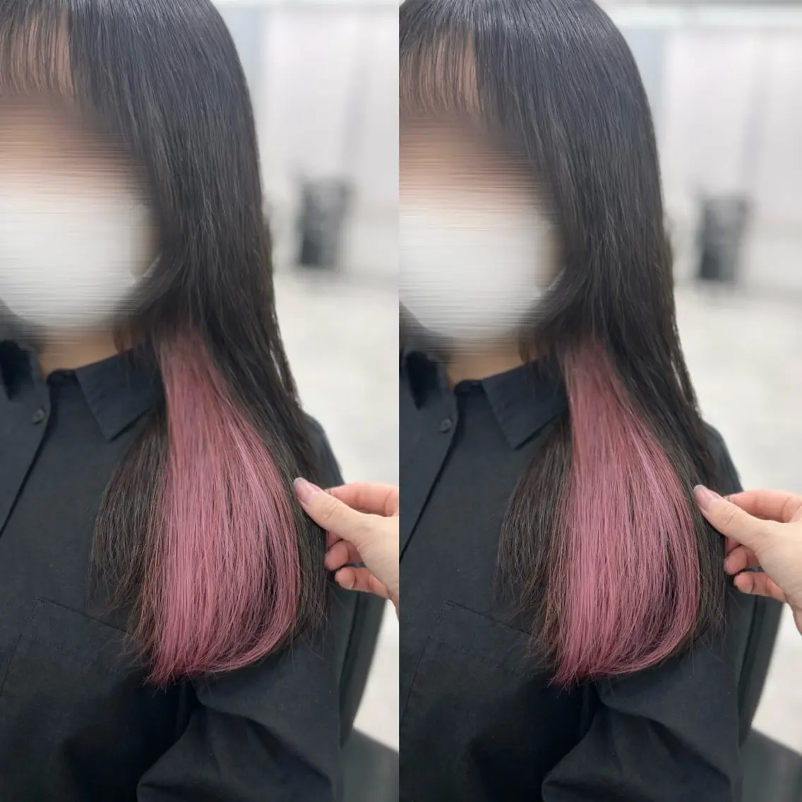 ロング カラー カット ヘアカラー トリートメント ハイトーン🎀 暖色系カラー🎀愛美のヘアスタイル