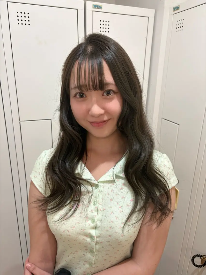 ロング カラー グレージュ オリーブグレージュ オリーブグレー カノエ小郡店 /konocaのヘアスタイル