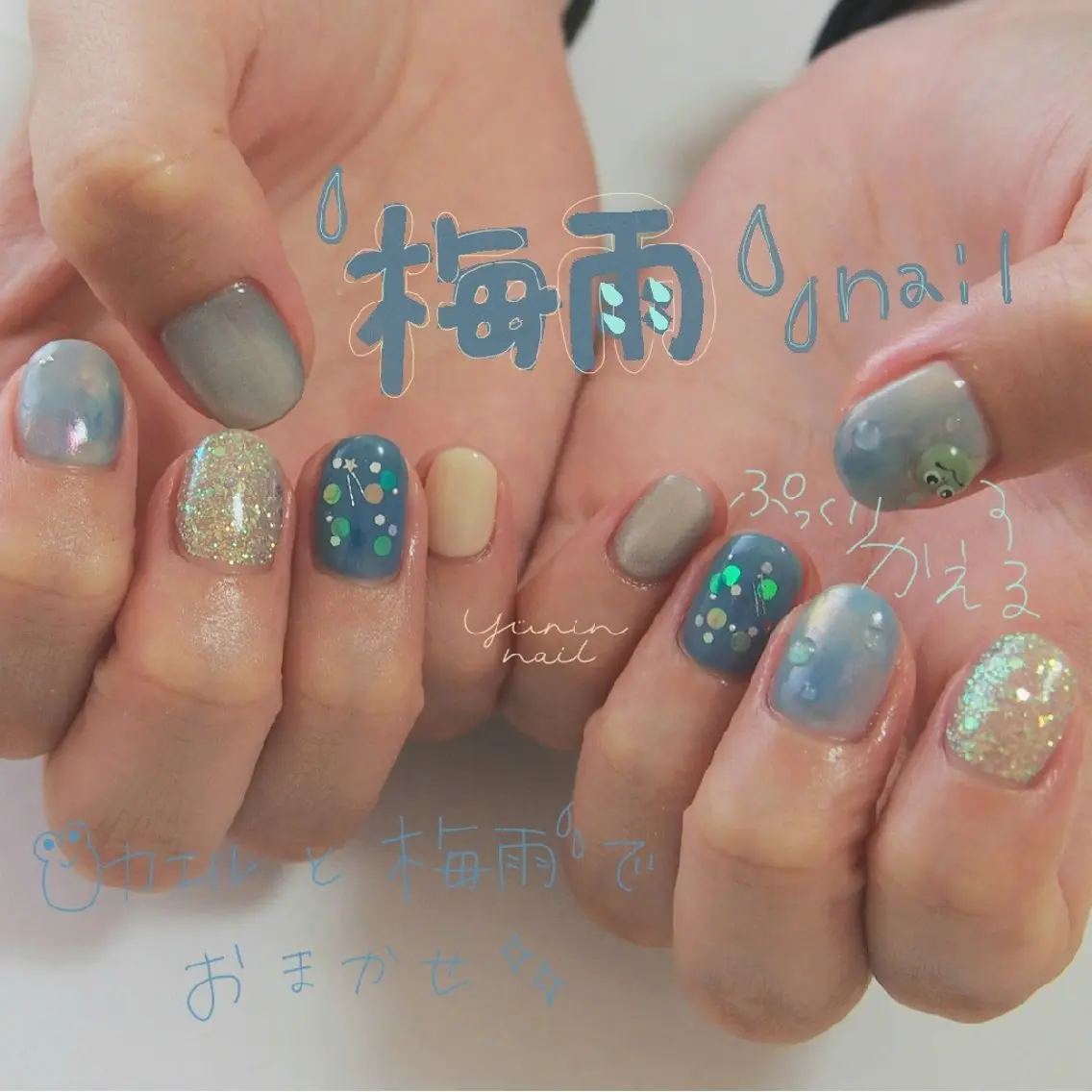 ネイル ホログラムネイル 大理石ネイル(マーブル) ショートネイル ショートネイル専門 yurin nailのネイルデザイン