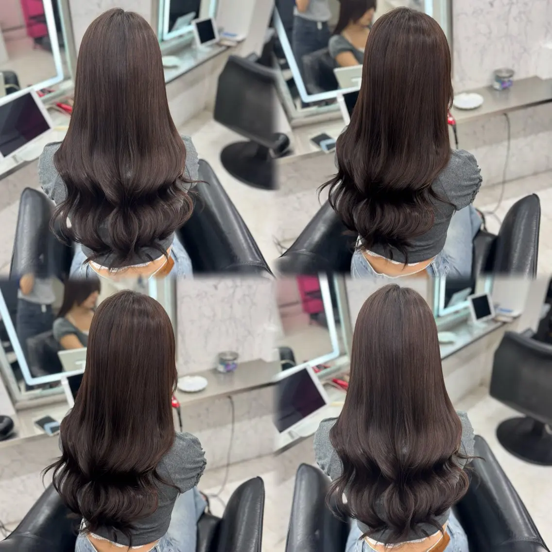 ロング カラー ブラウンカラー ハイトーンカラー JPCY MIRIYAのヘアスタイル