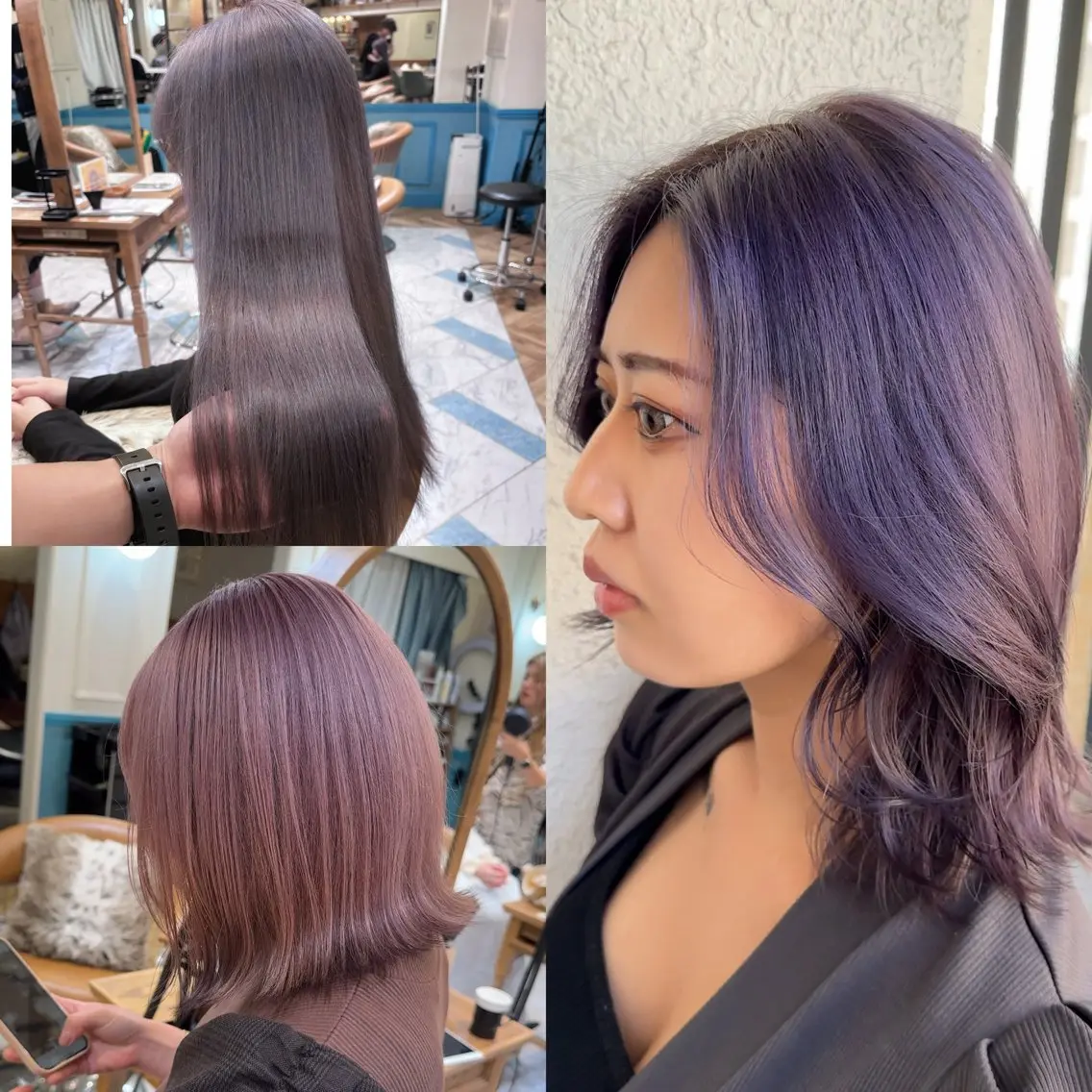 ミディアム ヘアカラー トリートメント マンツーマン施術 山口つよしのヘアスタイル