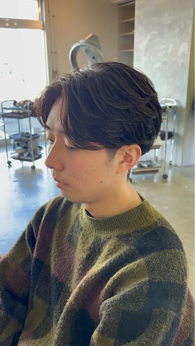 【韓国風】メンズカット+毛流れパーマ ¥15620→¥10934の写真