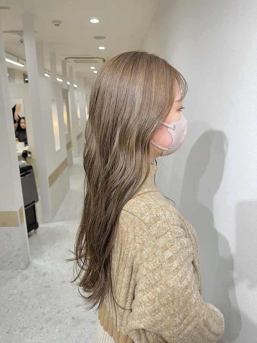 ロング ヘアカラー トリートメント 竜太/縮毛矯正 /似合わせカットのヘアスタイル