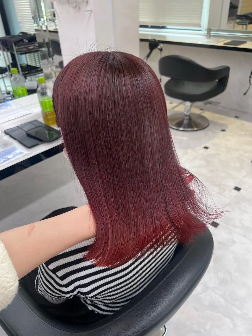 ミディアム カラー ヘアアレンジ カット ヘアカラー トリートメント ヘッドスパ ヘアセット 💕上野美容師☁ ブリーチ💖サワのヘアスタイル