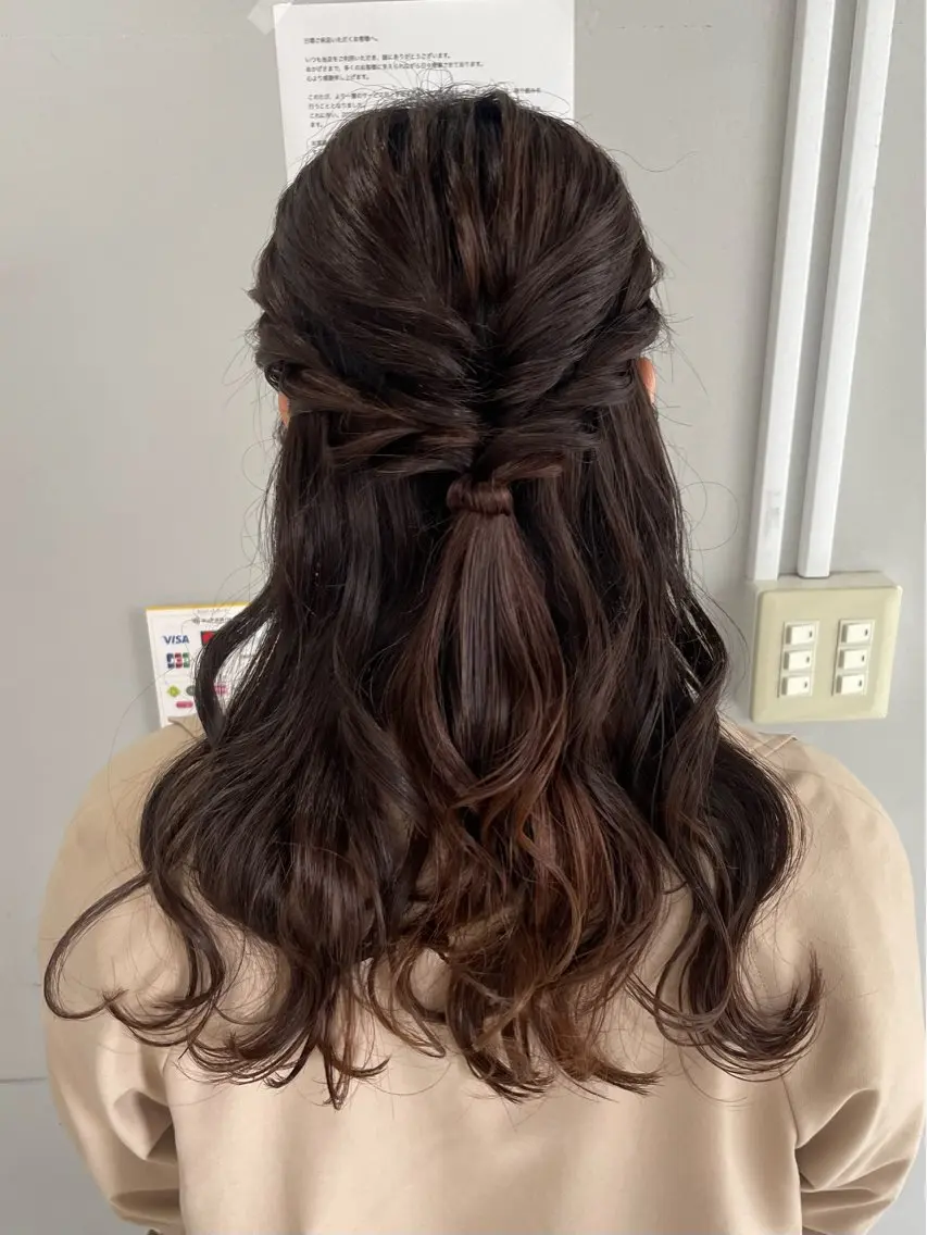 ミディアム ヘアアレンジ ヘアセット メンズモテパーマ💙 fuwaのヘアスタイル