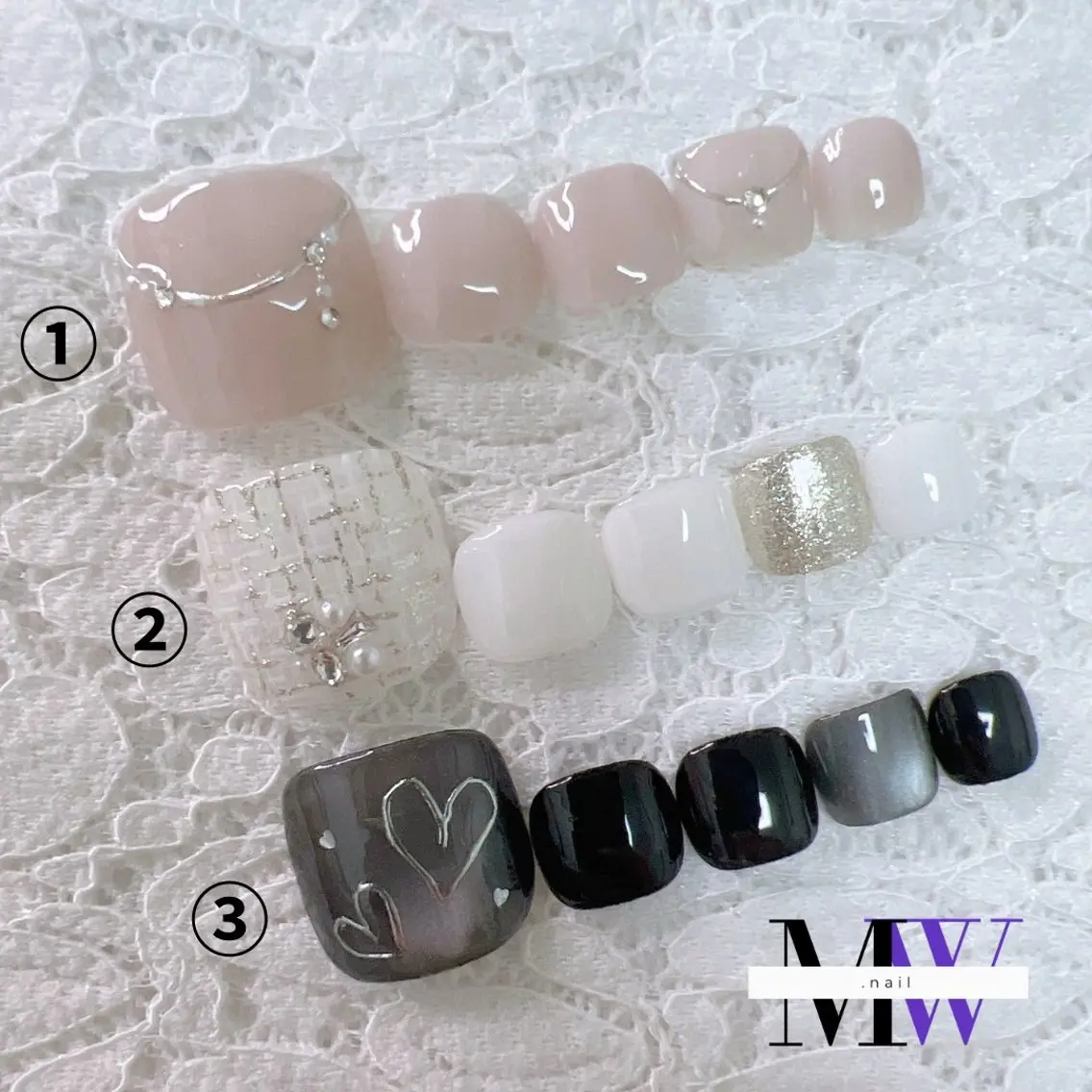 ネイル アートネイル フットネイル ジェルネイル フットネイル MW .nailのネイルデザイン