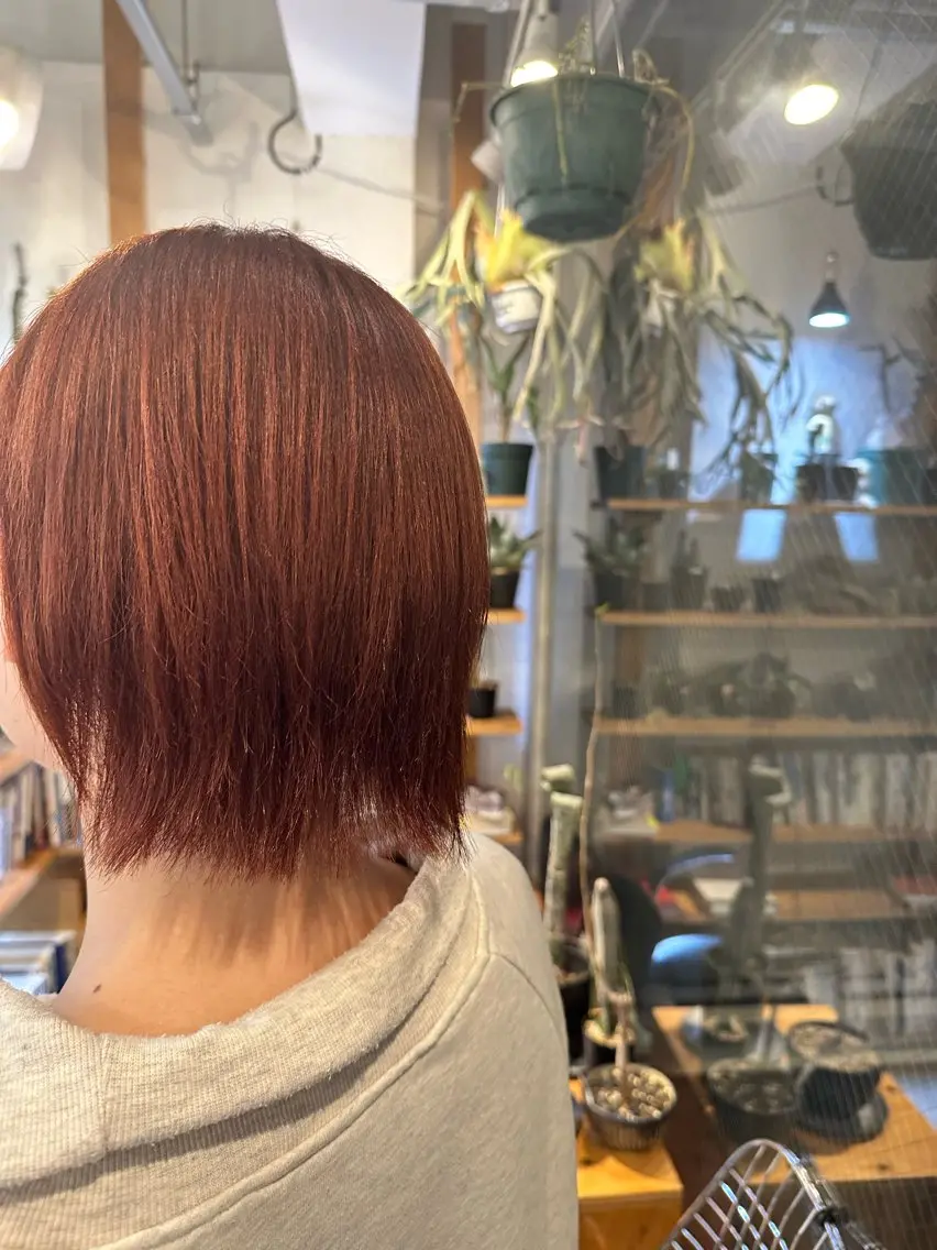 ショート カラー ヘアカラー トリートメント コミヤ ミズホのヘアスタイル