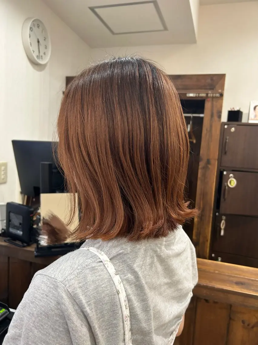 ミディアム ボブ 外ハネヘア カット カットモデル募集中 🍒あさみ🍒のヘアスタイル